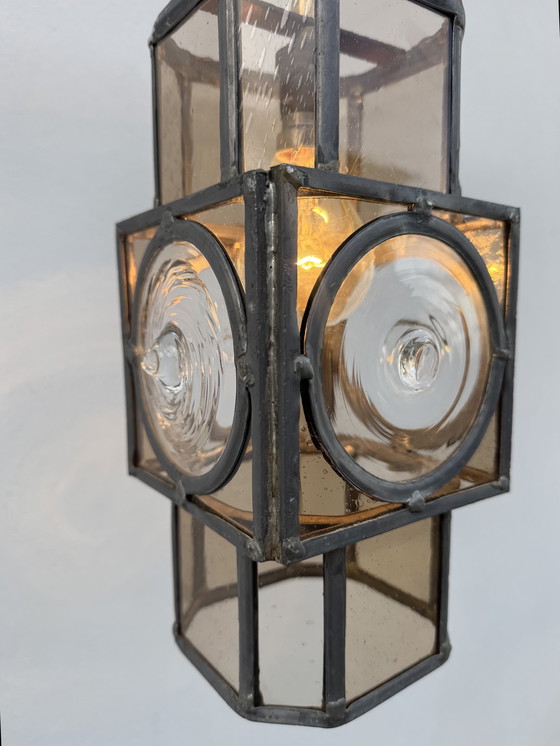 Image 1 of Lanterne vitrail Art Déco