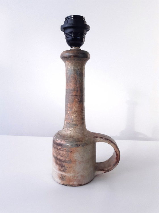 Image 1 of Mobach vintage ceramic lamp base, earth tones mcm lamp base