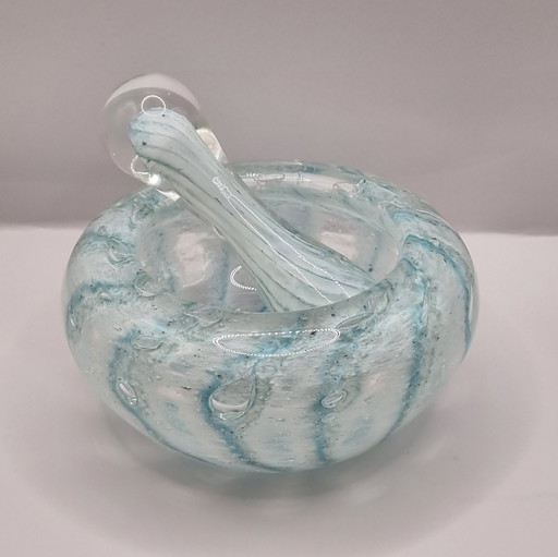 Vintage Murano swirl vijzel met stamper 