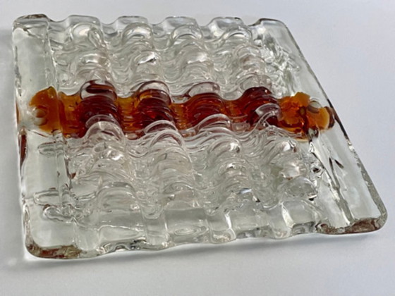 Image 1 of Pair of Brutalist wall sconces – Hand-Forged iron with Artistic glass – Italy 1960s–70s