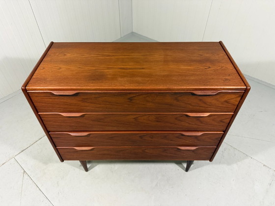 Image 1 of Henning Jørgensen teak chest of drawers Fredericia Denmark