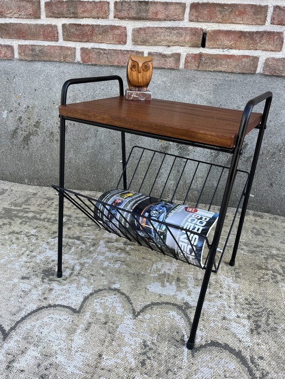 Image 1 of Table de lecture vintage avec plateau en teck