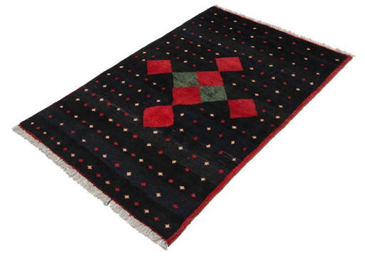 Tappeto persiano originale Gabbeh Ghashghai tappeto orientale 152 cm x 102 cm vecchio naturale