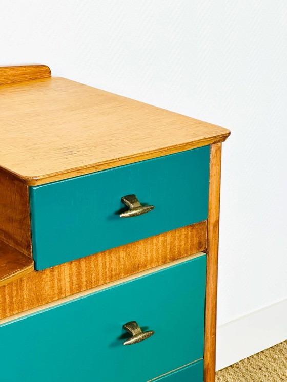 Image 1 of Vintage eikenhouten kaptafel, 1950