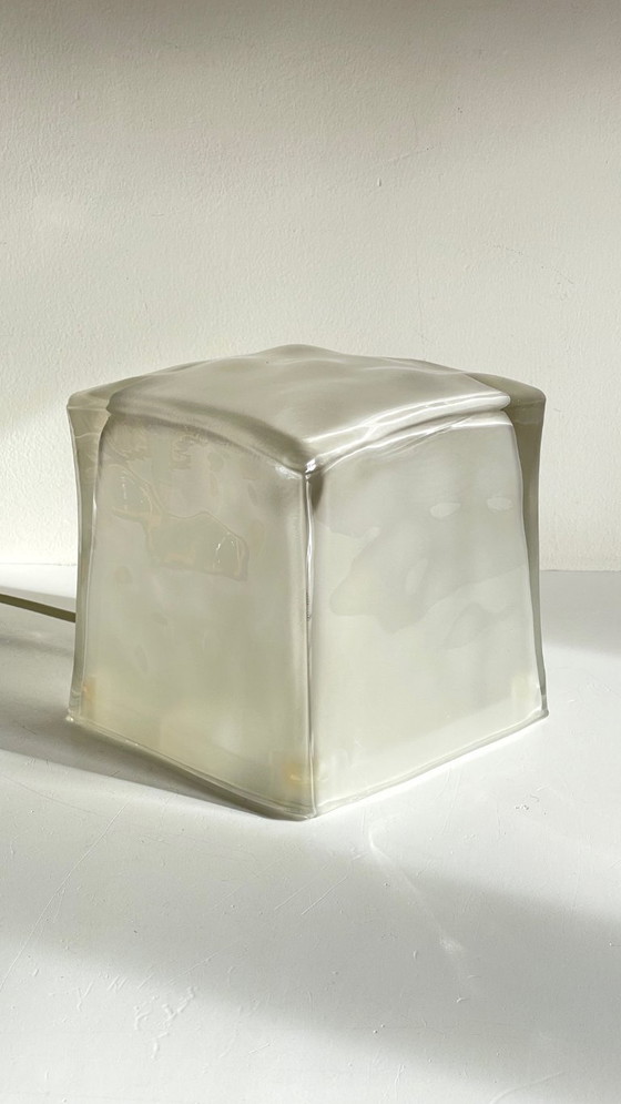 Image 1 of Ice Glass Lamp, Vintage Ikea