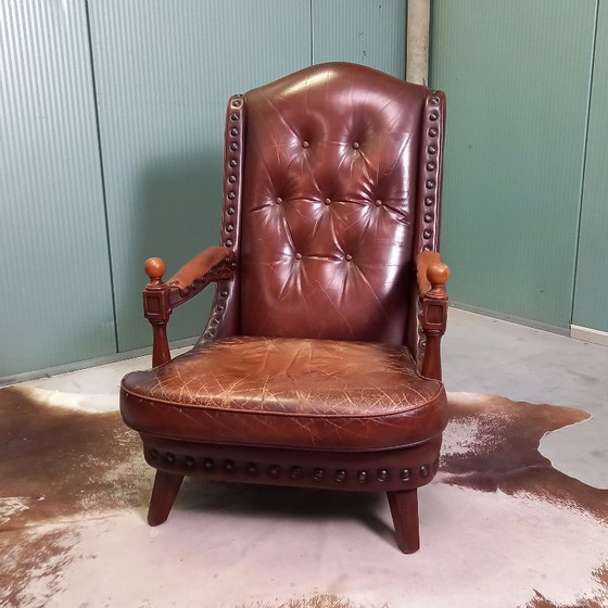 Image 1 of Poltrona da biblioteca particolarmente bella con borchie