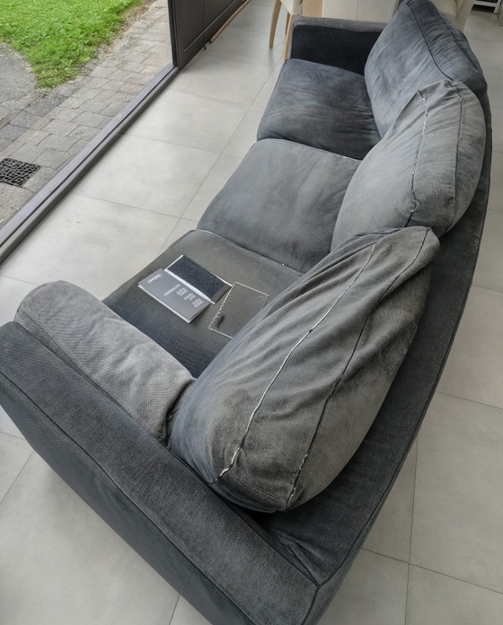 Sofá original italiano de diseño curvo – Molinari Massimo (con certificado y recibo) – Sillones, Textile (photo 3 of 6)