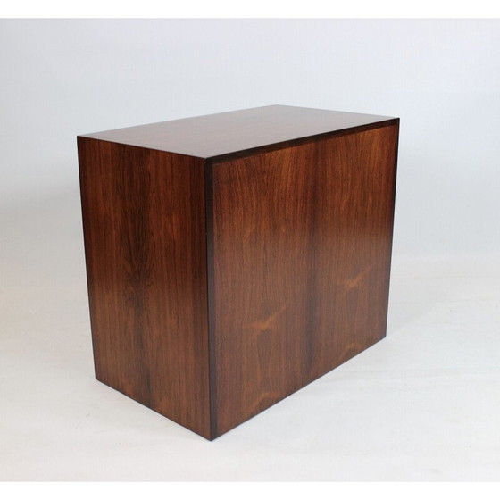 Image 1 of Vintage Cabinet with pull-up door in rosewood danish 1960s 