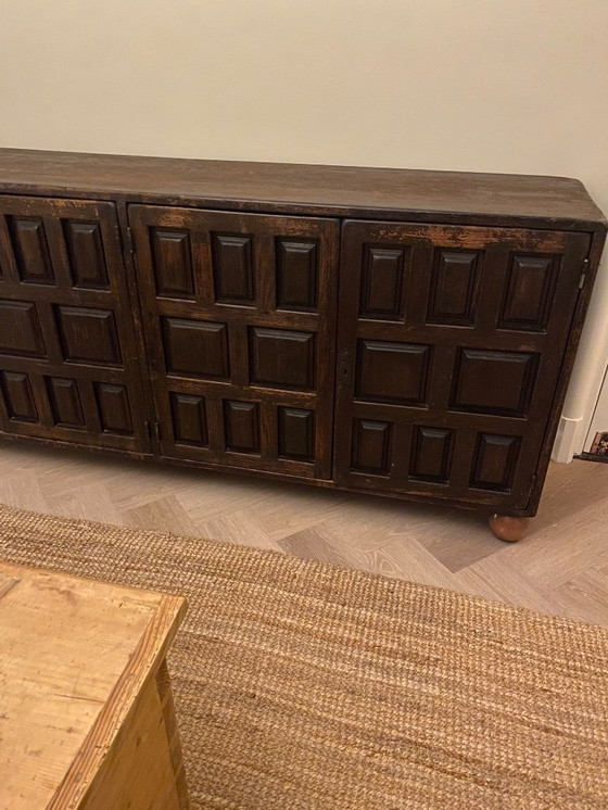 Image 1 of Brutalist Spaans dressoir eiken