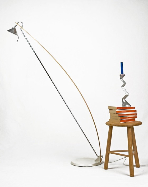 Image 1 of Lampada da terra vintage in legno curvato Ikea "Prolog", disegnata da Tord Björklund - Svezia, anni '80