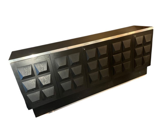 Image 1 of Credenza brutalista nera