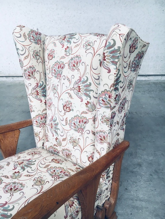 Image 1 of Ensemble de fauteuils à oreilles haut de style début XXe siècle