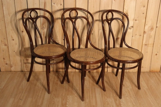 Image 1 of Set aus 6 Hofmann Bistrostühlen, Modell Engelsflügel