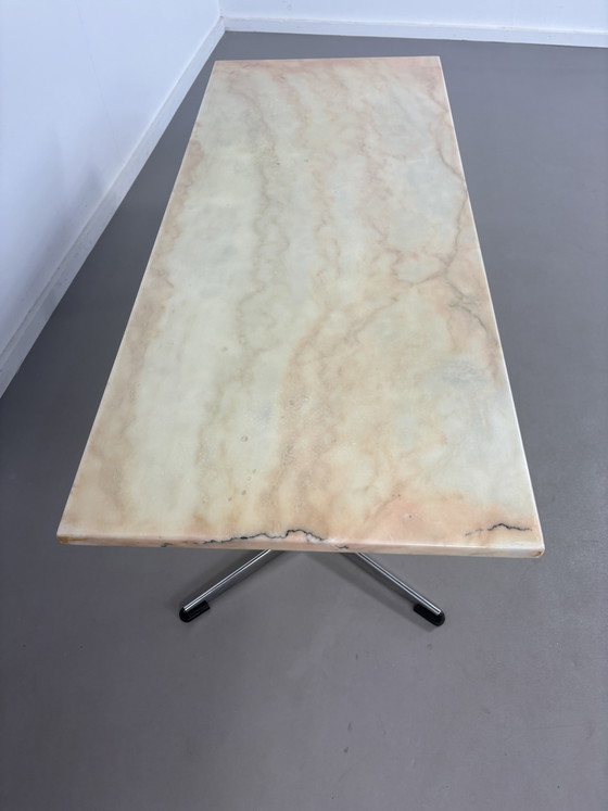 Image 1 of Vintage Marmeren Travertin Salontafel