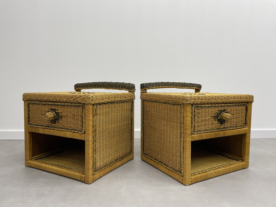 Image 1 of 2 comodini in vimini