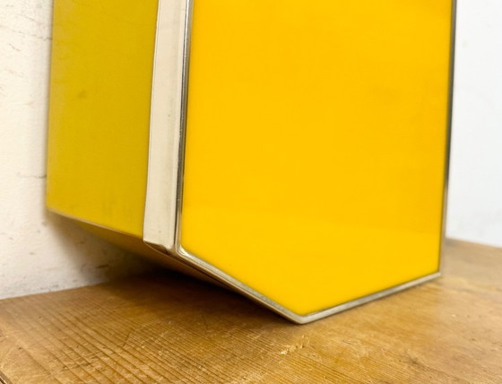 Image 1 of Large Vintage Yellow Illuminated Letter T, 1980s