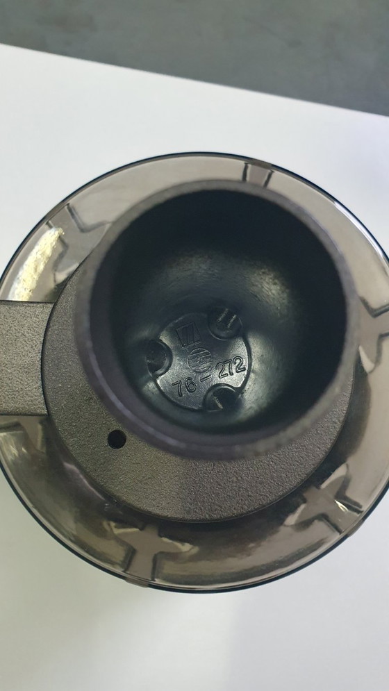 Image 1 of Applique murale vintage Hoffmeister en verre fumé brun, style années 70, époque spatiale