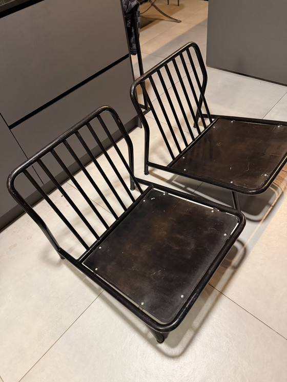 Image 1 of Set di 2 pezzi Artifort Dux stoelen zwarte kussens