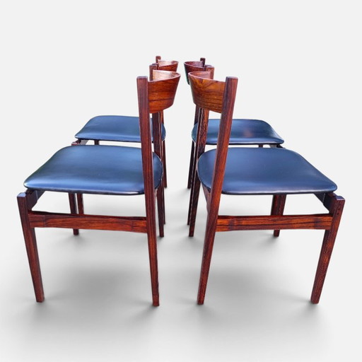 4x Gianfranco Frattini Stuhl Cassina 1960er Jahre Italien Palisanderholz Wunderschöne Stühle, entworfen von (photo 2 of 12)