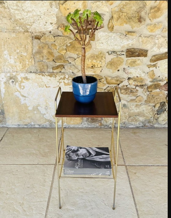 Image 1 of Mid-Century, Vintage, Bijzettafel met 2 niveaus, 1960