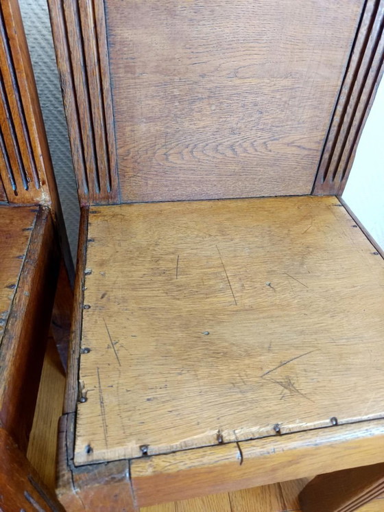 Image 1 of 2x art deco wooden children's chairs