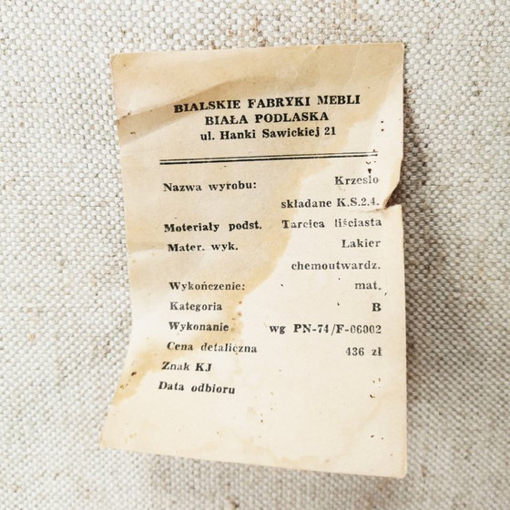 Image 1 of Set klapstoelen Bialskie Fabryki Mebli Biała Podlaska jaren 70
