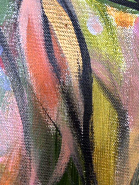 Image 1 of Schilderij acryl op katoen 100 x 100