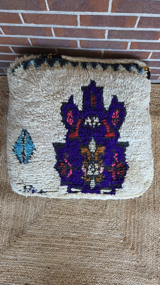 Pouf berbère vintage – Poufs & repose-pieds, Wool (photo 2 of 6)