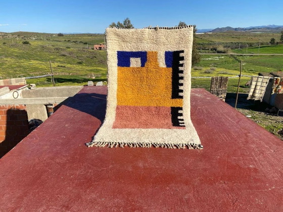 Beniouarain Berber rug, colourful design, 250x150 cm, thick wool, handmade. – Rugs & carpets, Cotton (photo 5 of 5)