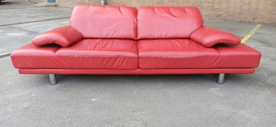 Image 1 of Vintage postmodern Rolf Benz leather sofa