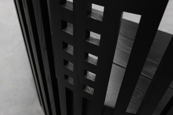 Image 1 of Pair of black Mackintosh Willow chairs by Atelier International, Italy 1980s