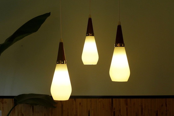 Image 1 of Vintage cascade lamp Skand. Lamp 60s 70s Danish Design Teak