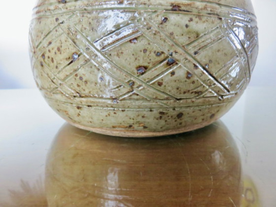 Image 1 of Signed stoneware lamp, circa 1960