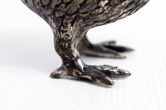 Image 1 of Kiwi Silver Metal Figurine