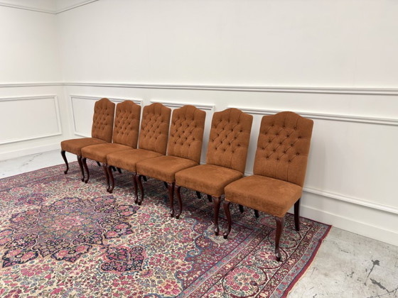 Set di Sedie Chesterfield Classiche Inglesi Imbottite – Sedie da pranzo, Textile, Wood (photo 5 of 17)