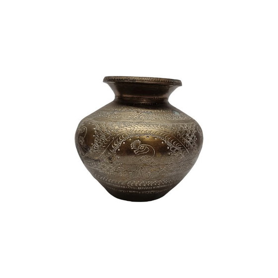 Image 1 of Petits vases vintage en laiton provenant d'Inde, années 1960/70