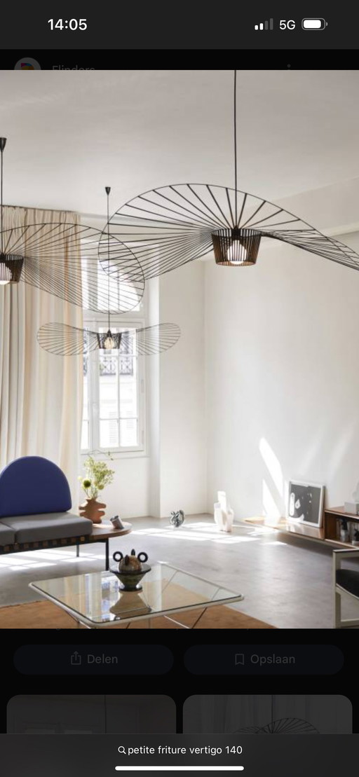 Petite Friture Vertigo Pendant Lamp Black 140cm New!