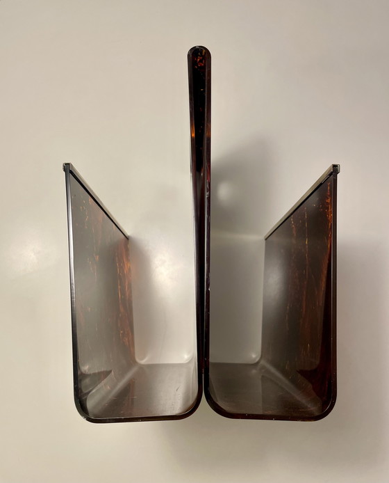 Image 1 of Zeitschriftenständer Lucite Schildpatt Maison Mercier Zeitungsständer