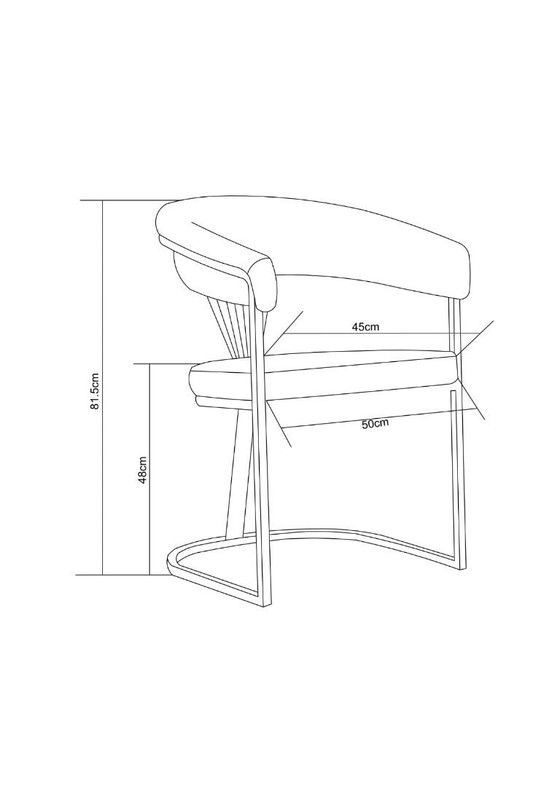 Image 1 of Juego de 4 sillas Brittany con reposabrazos – Metal negro y terciopelo beige