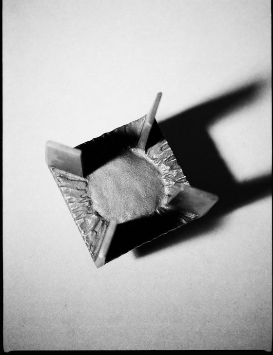 Image 1 of French Brutalist Bronze Candlestick/Candlestick, Circa 1950