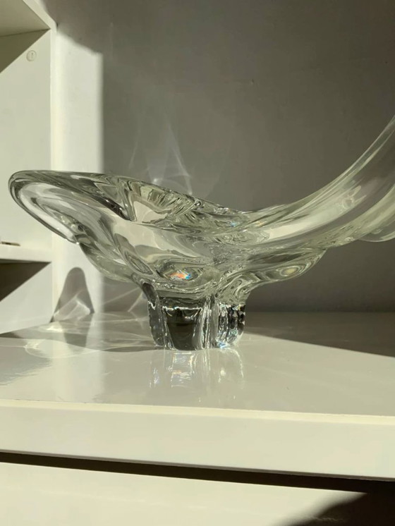 Image 1 of XXL-Skulpturschale aus Muranoglas – „Muschelelement“ – 2,3 kg – 1970er Jahre