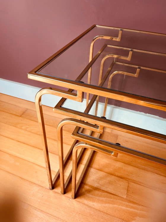 Image 1 of Juego de mesitas auxiliares italianas de los años 70.