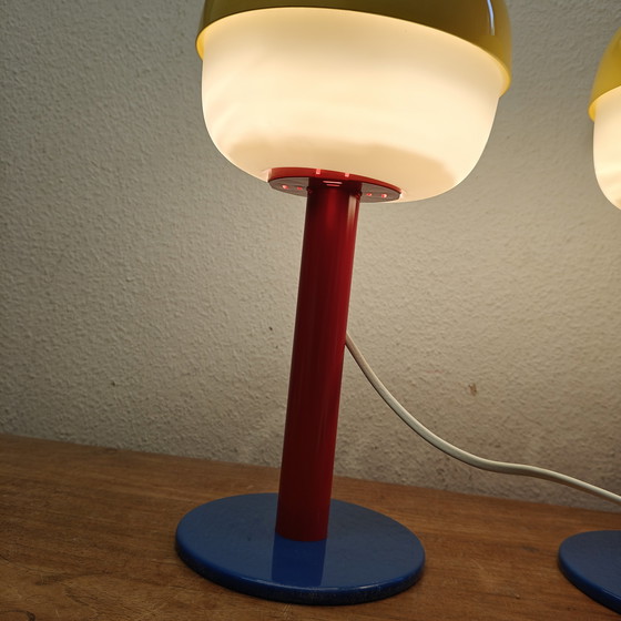 Image 1 of Unique and new table lamp set – rare color combination – postmodern style