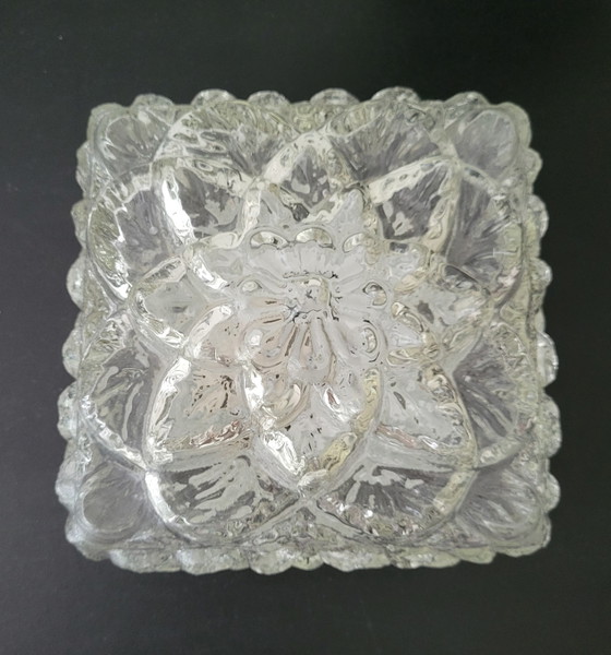 Image 1 of Vintage flower ceiling light from the 1970s.