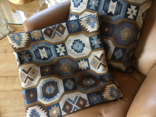 2teiliges Set Kissen Rohleder Home Collection In Blau/Braun/Grau – kussentjes, Textile, Velvet (photo 2 of 5)