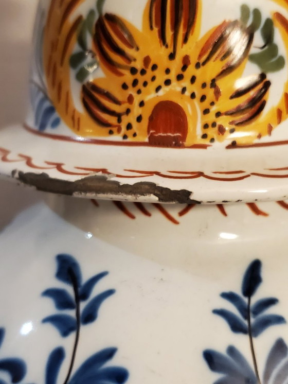 Image 1 of Delftware – Set of 5 signed pieces – 18th century (ref3953)