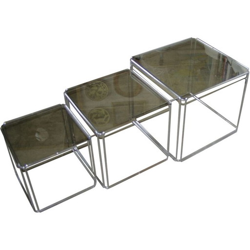 Table d'appoint vintage graphique par Max Sauze 1970