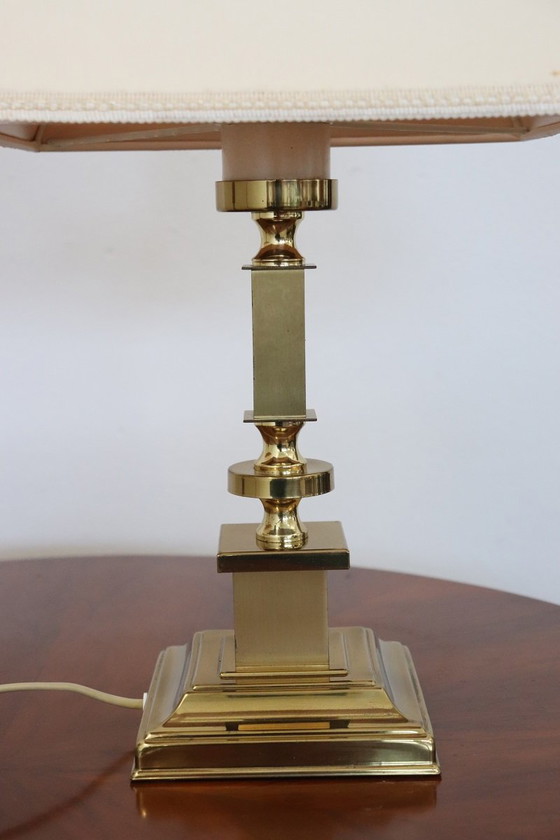 Image 1 of Golden Bedside Table Lamps, Italy 1970s, Set of 2