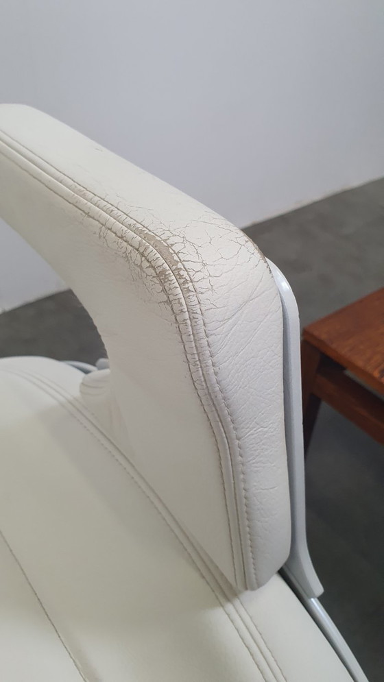 Image 1 of Interstuhl Silver 162S Bürostuhl, weißes Leder, James Bond