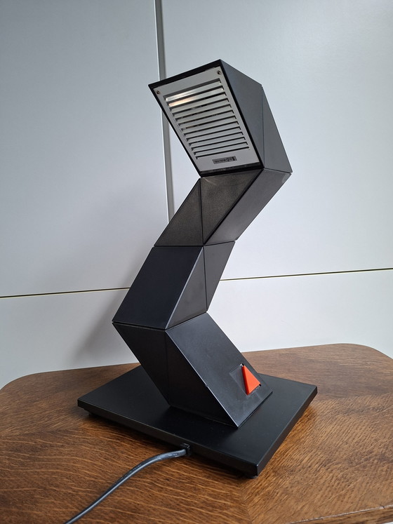 Image 1 of Lampada da tavolo vintage Zigzag di Shui L.D. Chan - ca. anni '80 - Design modulare - E-Lite / Z-Lite / Massive